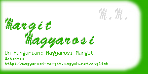 margit magyarosi business card